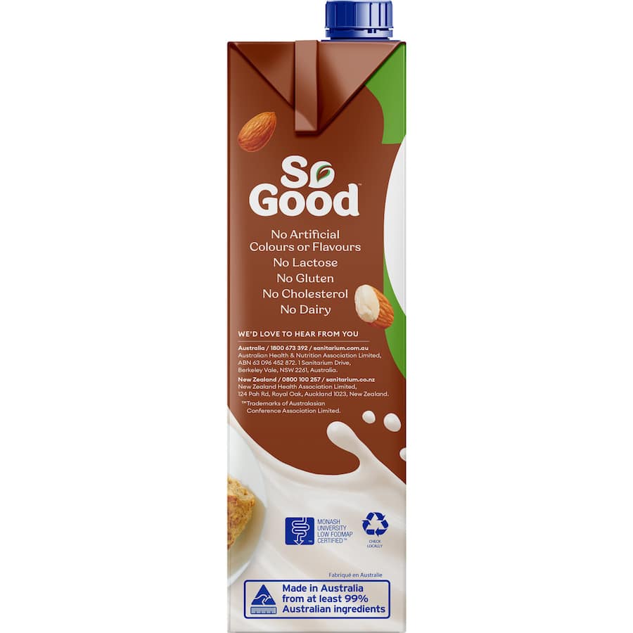 Sanitarium So Good Almond Milk Unsweetened Carton 1L