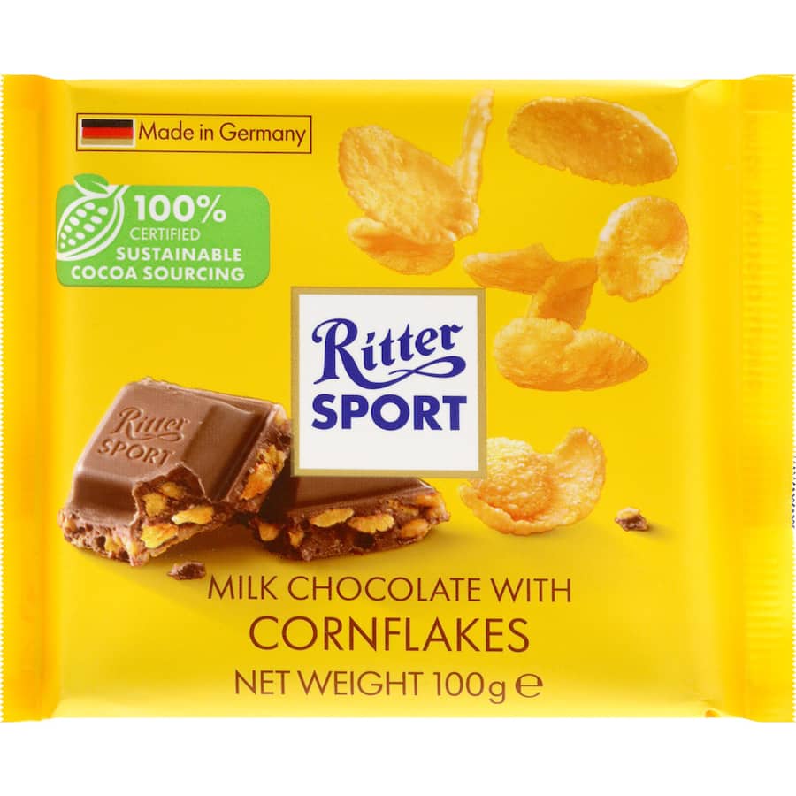 Ritter Sport Chocolate Cornflake Milk Choc Block 100g