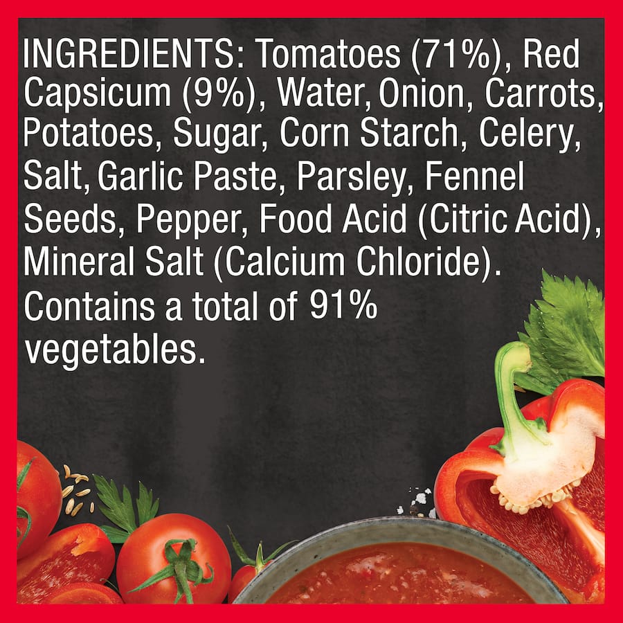 Wattie's Soup Of The Day Soup Tomato & Capsicum Pouch 430g