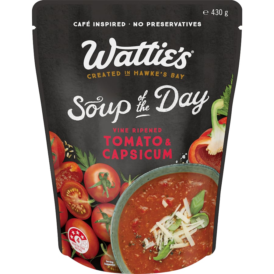 Wattie's Soup Of The Day Soup Tomato & Capsicum Pouch 430g