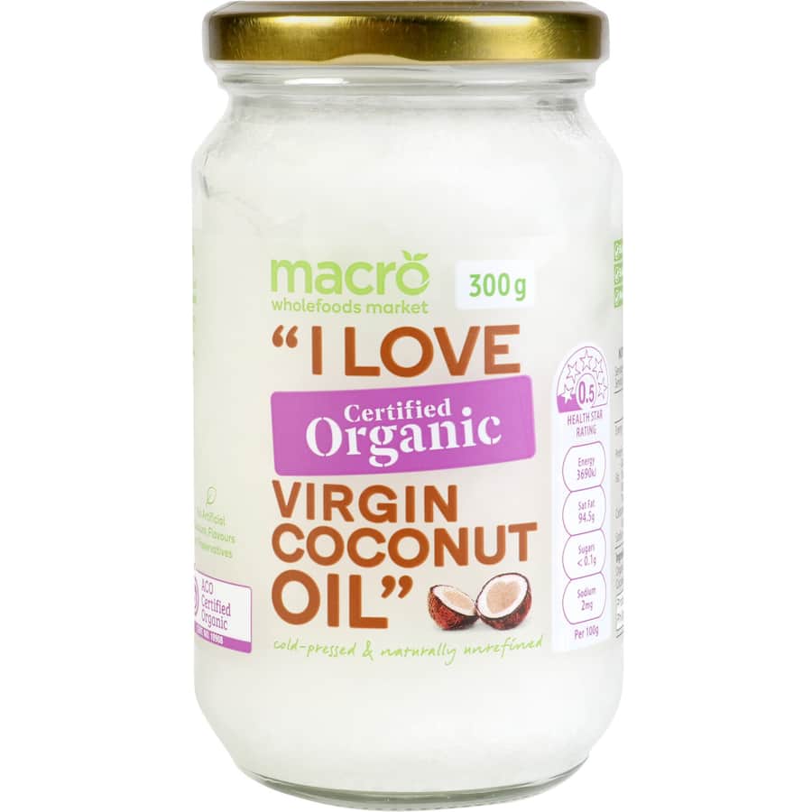 Macro Organic Virgin Coconut Oil Jar 300g