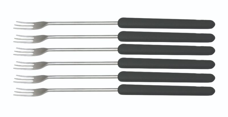 Cheese Fondue Forks - Swissmar Black (Set of 6)