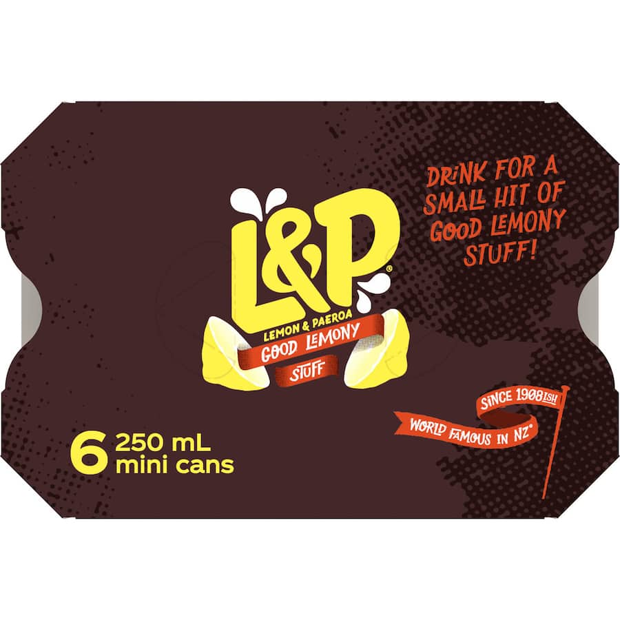 L & P Soft Drink  250ml cans 6pack