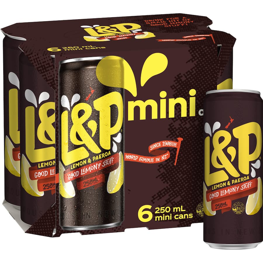 L & P Soft Drink  250ml cans 6pack