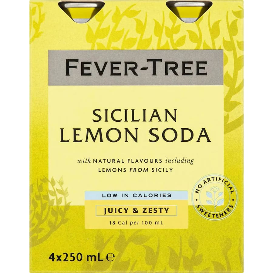 Fever Tree Soda Sicilian Lemon 250ml cans 4pack