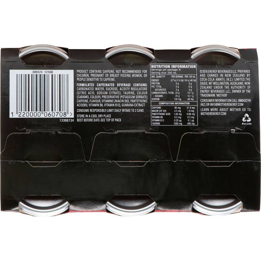 Mother Energy Drink  250ml cans 6pack