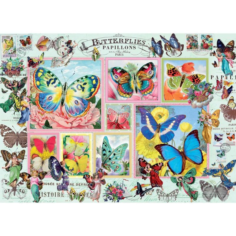Holdson Puzzle - Stamp & Collage, 1000pc (Butterflies)