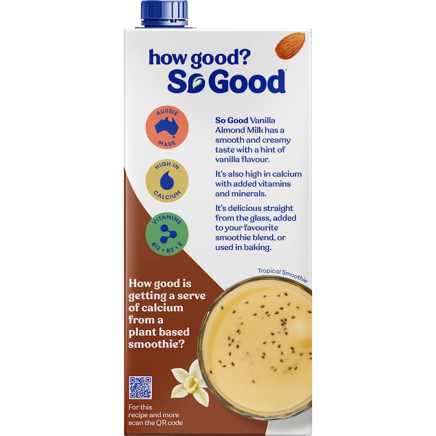 Sanitarium So Good Almond Milk Vanilla Carton 1L