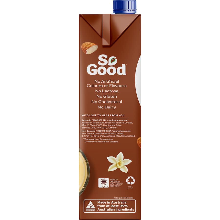 Sanitarium So Good Almond Milk Vanilla Carton 1L