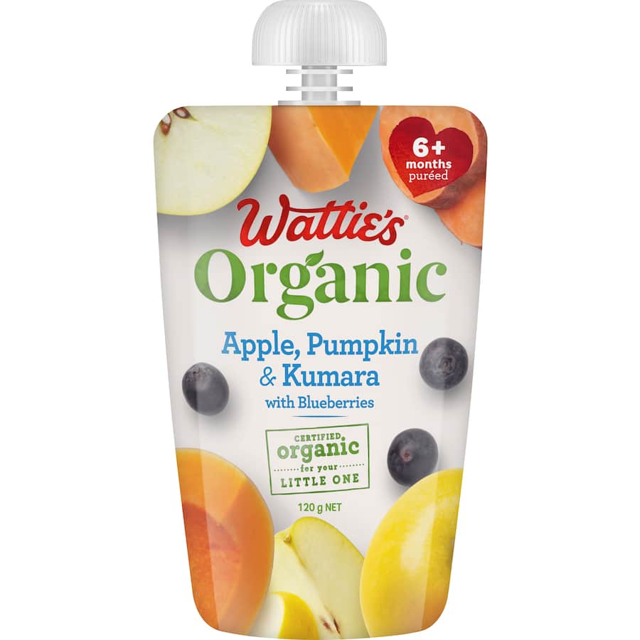 Wattie's Organic Baby Food 6+ Months Apple Pumpkin & Kumara 120g