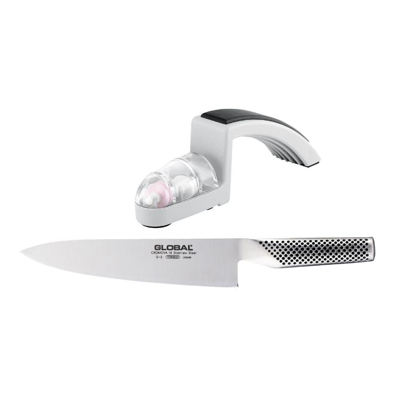 20cm Cooks Knife & Minosharp - Classic G-2
(2 Piece)