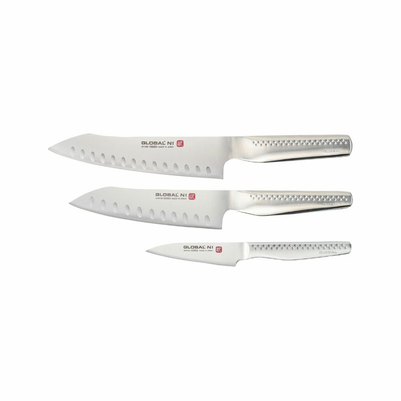 Kitchen Knife Set - Global Ni Cooks / Veg / Paring (3pc)