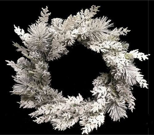 Snowy Pine and Cedar Wreath (60cm)