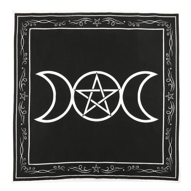 Triple Moon Altar Cloth with White Border