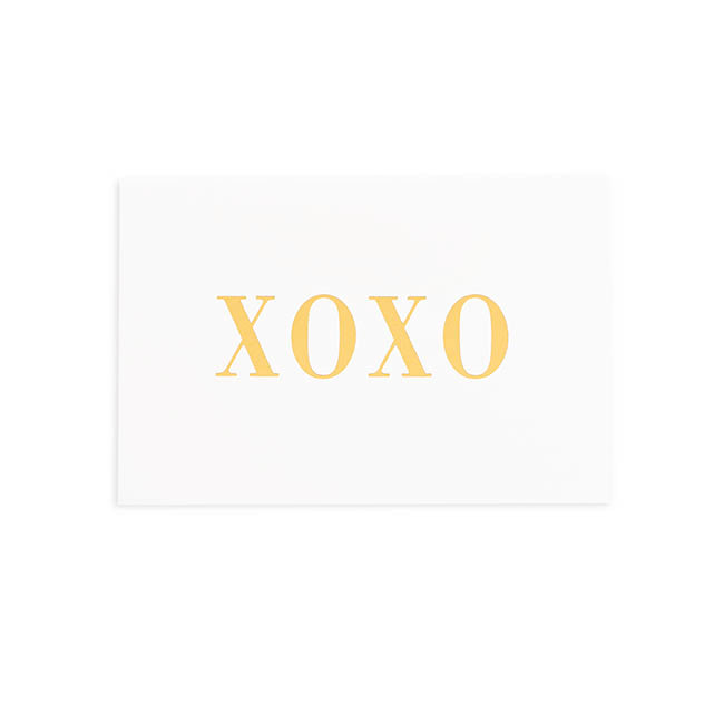 Gold Foil Card & Envelope XOXO Pack 25