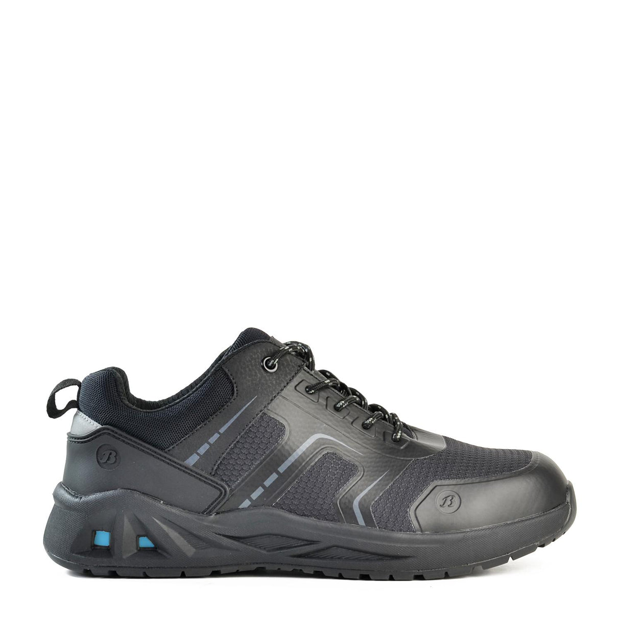 Lace Up Safety Jogger Shoe - Charger Black (Size 6)