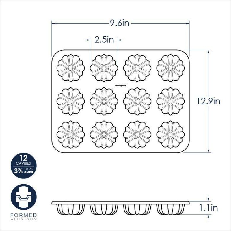 Nordic Ware Mini Bundt® Cupcake Pan | Red