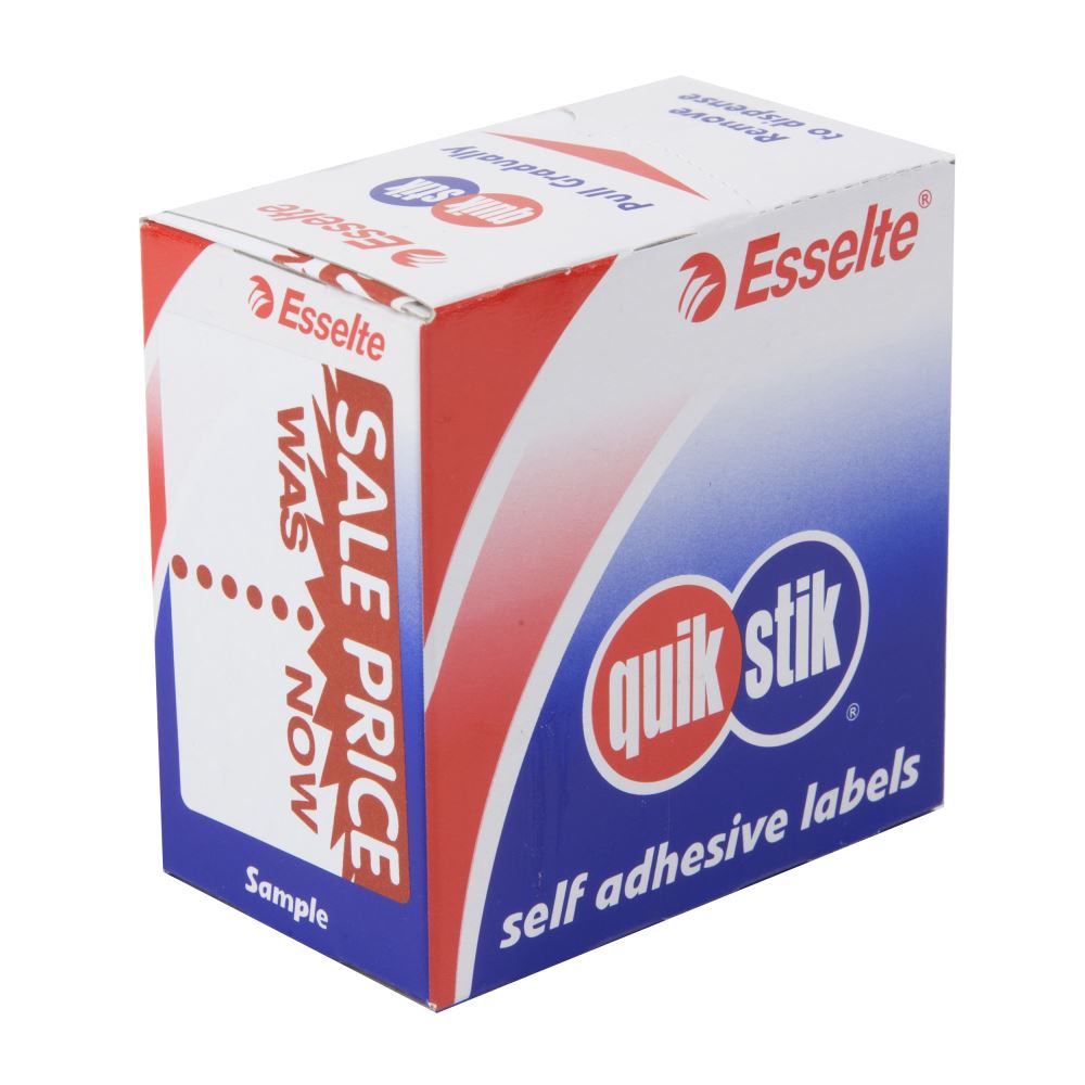 Quikstik Label Dispenser with 100 large 'Sale Price' labels for quick and easy application in retail or office settings.
