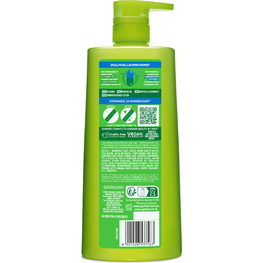 Garnier Fructis Shampoo Normal Strength & Shine 850mL