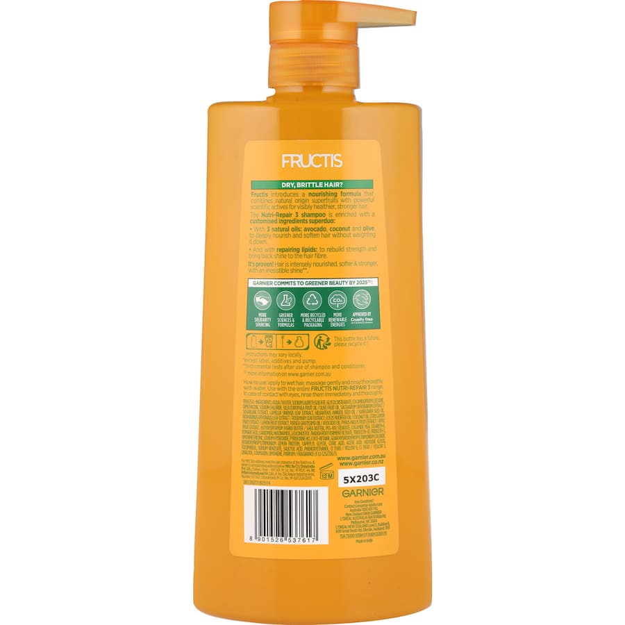 Garnier Fructis Shampoo Nutri Repair 3 850mL