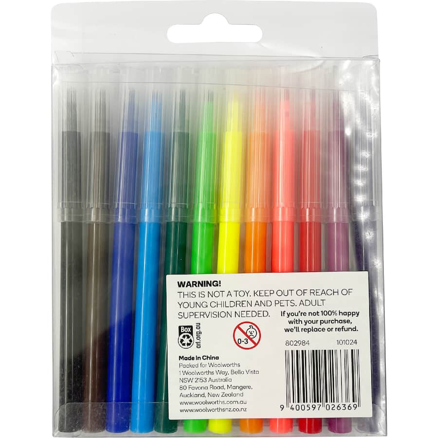 Kids Colouring Markers 12pack