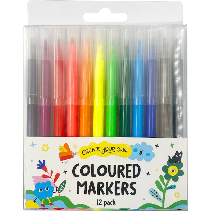 Kids Colouring Markers 12pack