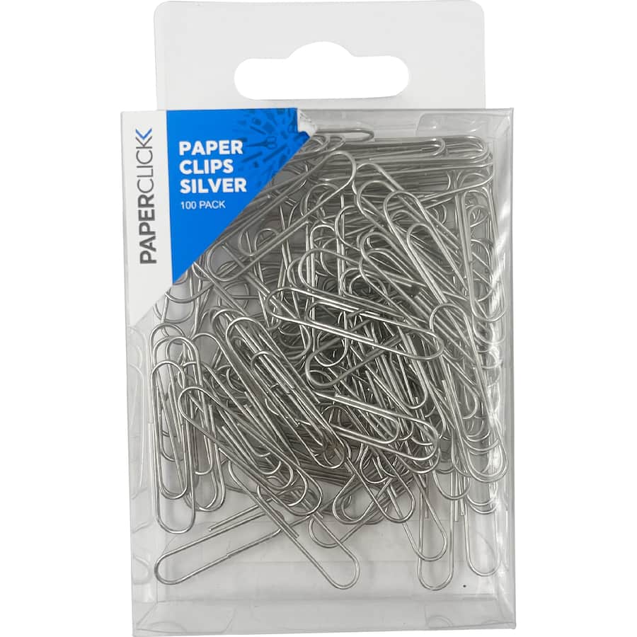 Paper Click Paper Clips Silver 33mm 100pack