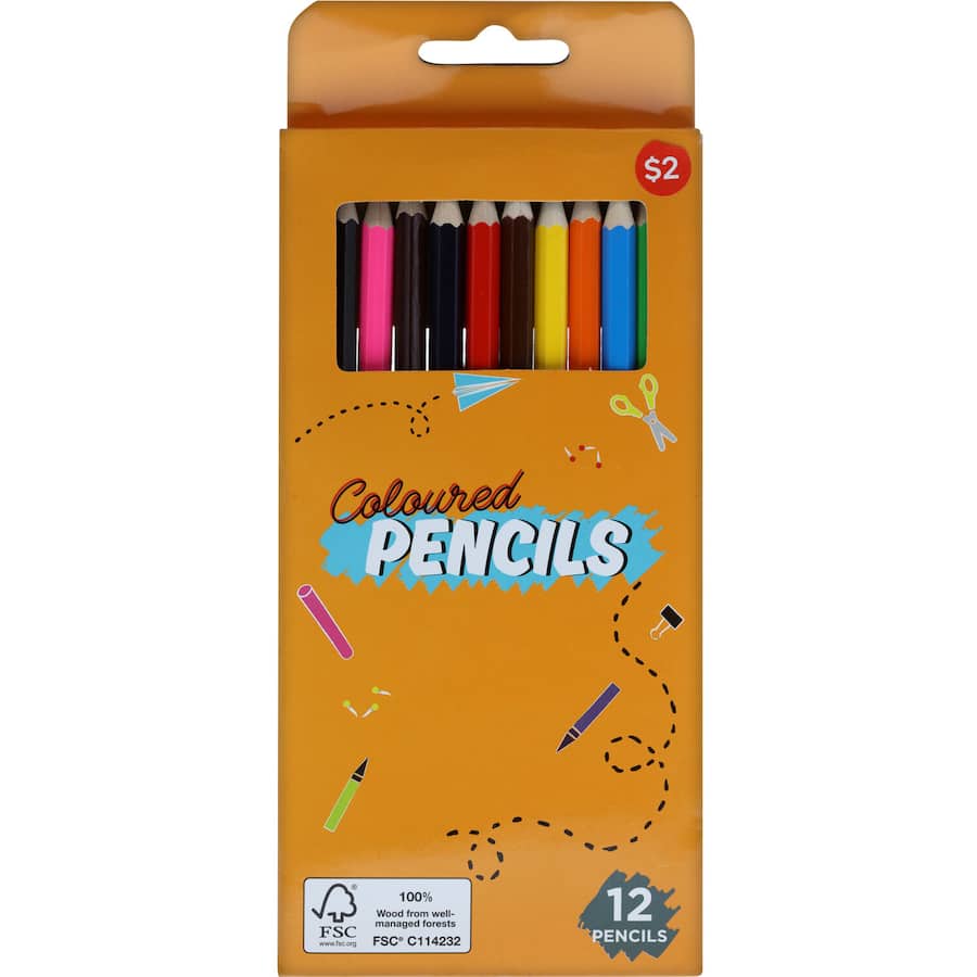 Kids Colouring Pencils 12pack