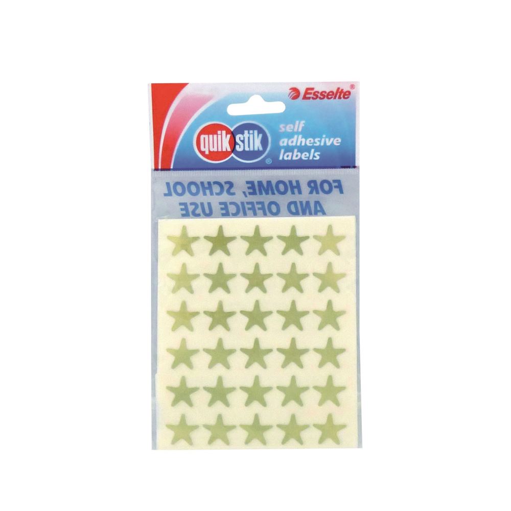 Gold star label stickers, 135 count, perfect for home, classroom, or office labeling needs with permanent adhesive.