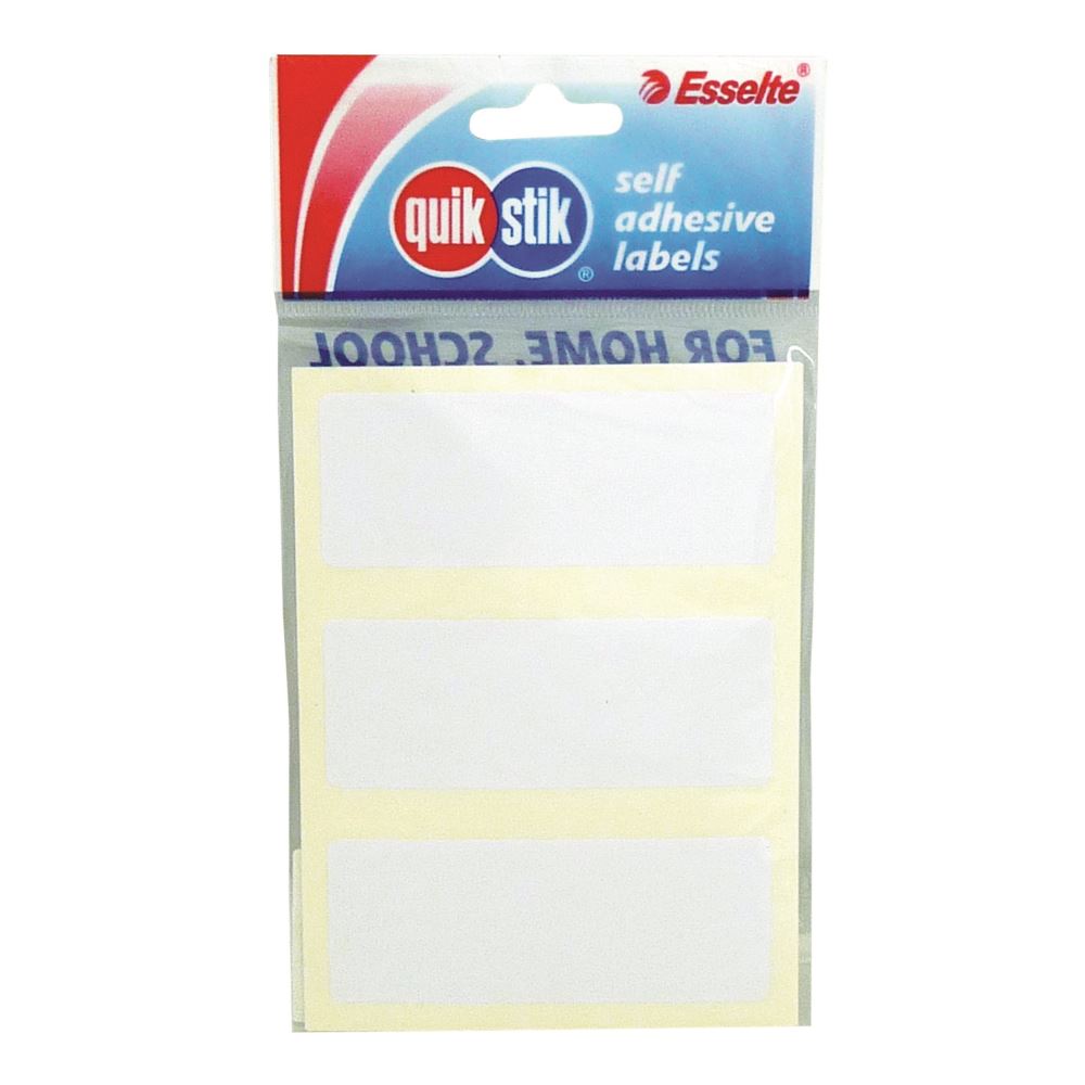 Quikstik Labels Hangsell Rectangle 29x76mm White 21 Labels