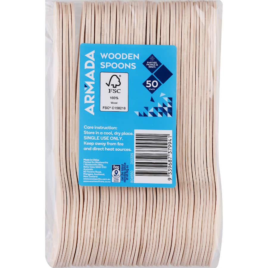 Armada Wooden Spoons - 50pack