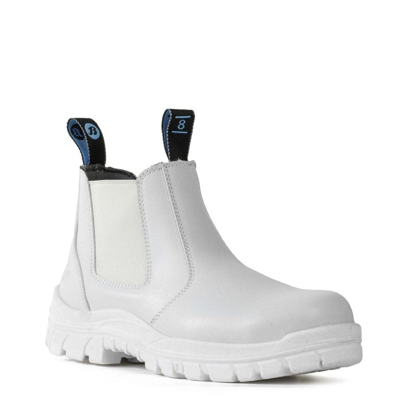 Safety Boot Bata Hercules - White Rambler Slip On (Size: 6)