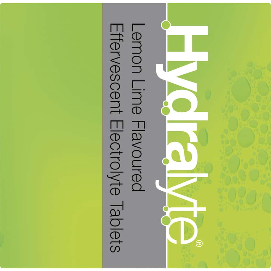 Hydralyte Effervescent Electrolyte Tablets Lemon Lime 10pack