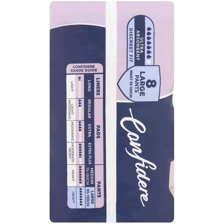 Confidere Womens Continence Pants Large 8pack