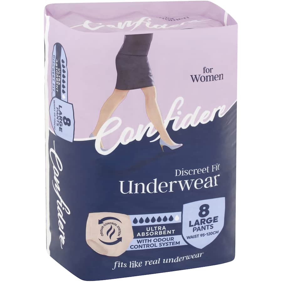 Confidere Womens Continence Pants Large 8pack