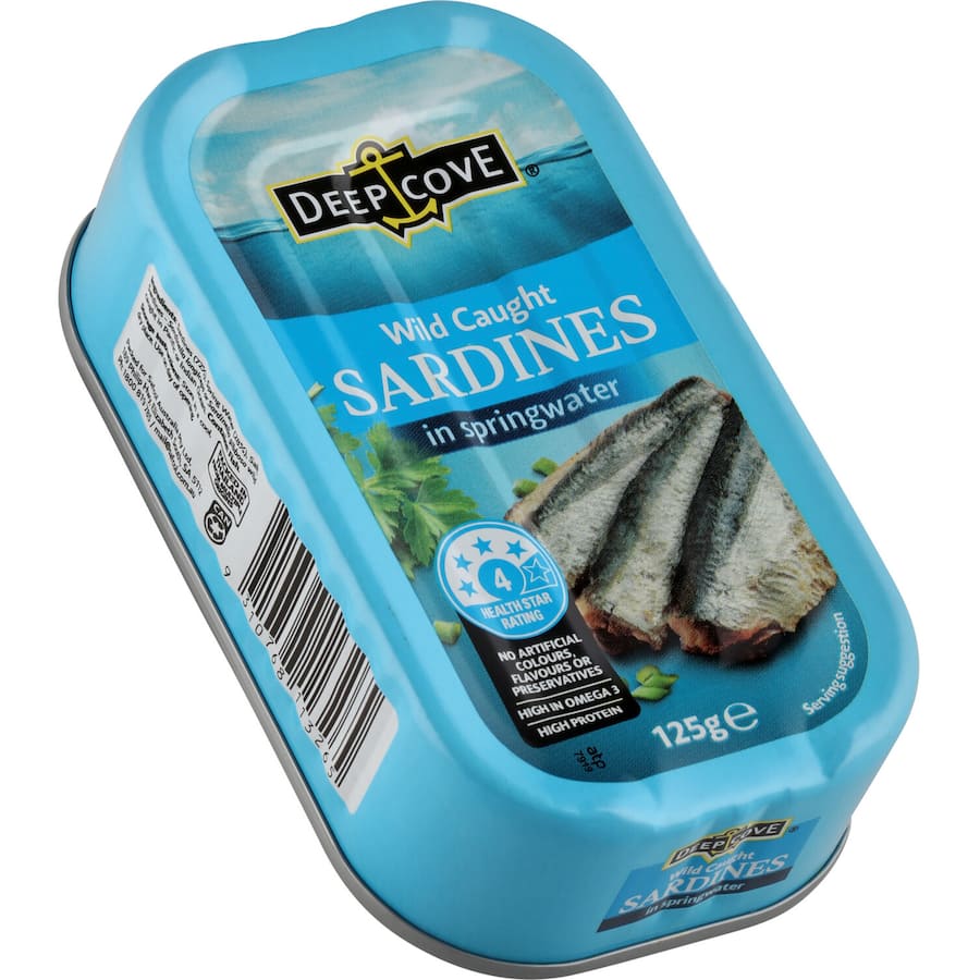 Deep Cove Sardines In Spring Water Tear tab can 125g