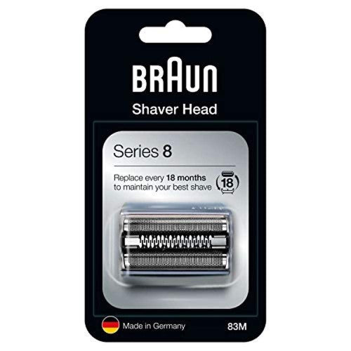 83M Silver Multi Cassette Series 8 for Braun shavers, compatible with Type 5795 and 5794, ensures a close, comfortable shave.