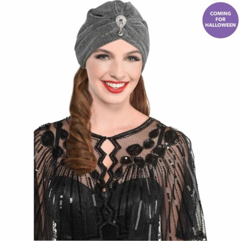 Chic 20's Fancy Turban with vibrant colors and unique patterns, perfect for vintage-inspired and modern outfits.