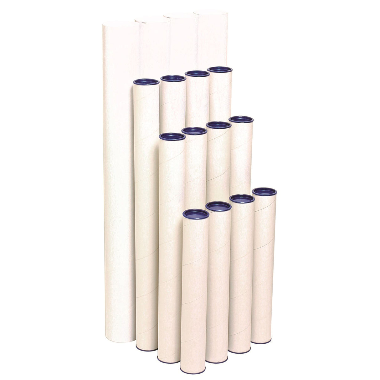 Marbig Mailing Tubes 850mm X 90mm for secure shipping of rolled documents, includes sturdy lids and 2 end caps.