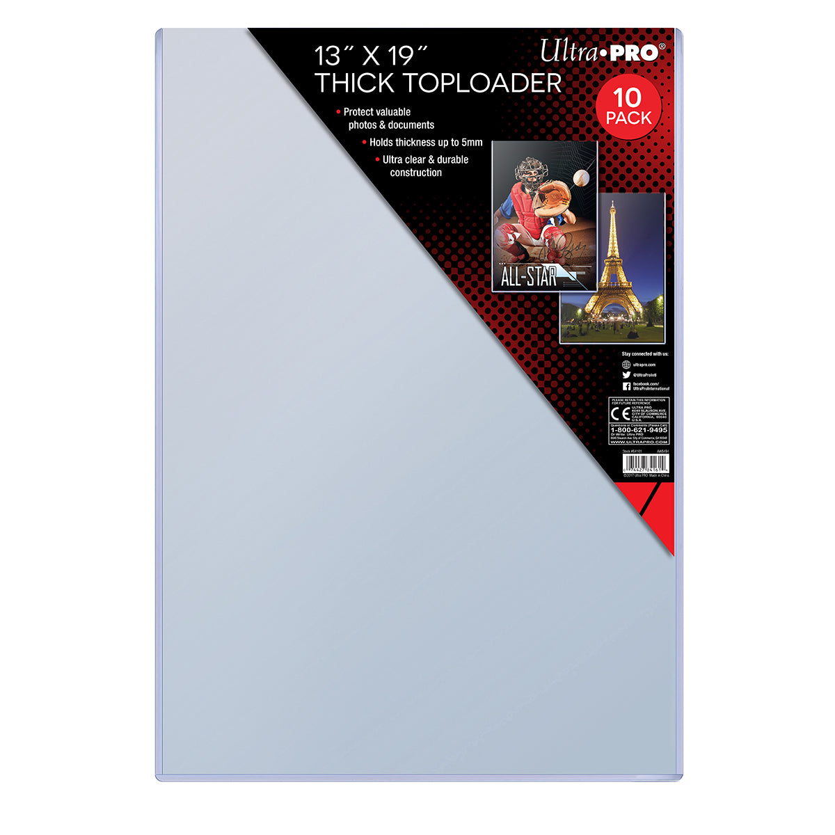 Ultra Pro: UP84161 13" X 19" Thick Toploader 10ct