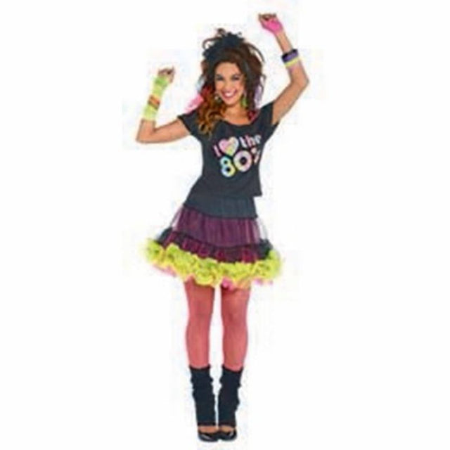 Adult Standard Love the 80's T-Shirt featuring vibrant retro design celebrating 1980s style.