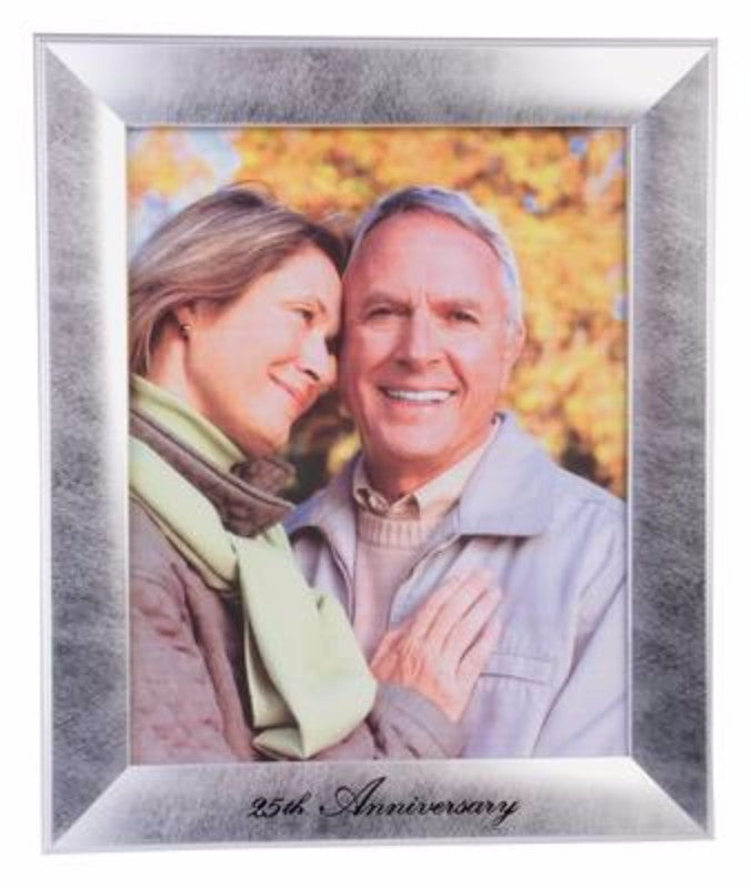8x10 Silver Look 25th Anniversary Frame