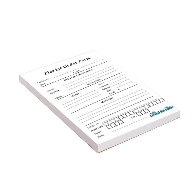Florist Order Pad 100 Sheets PACK OF 6