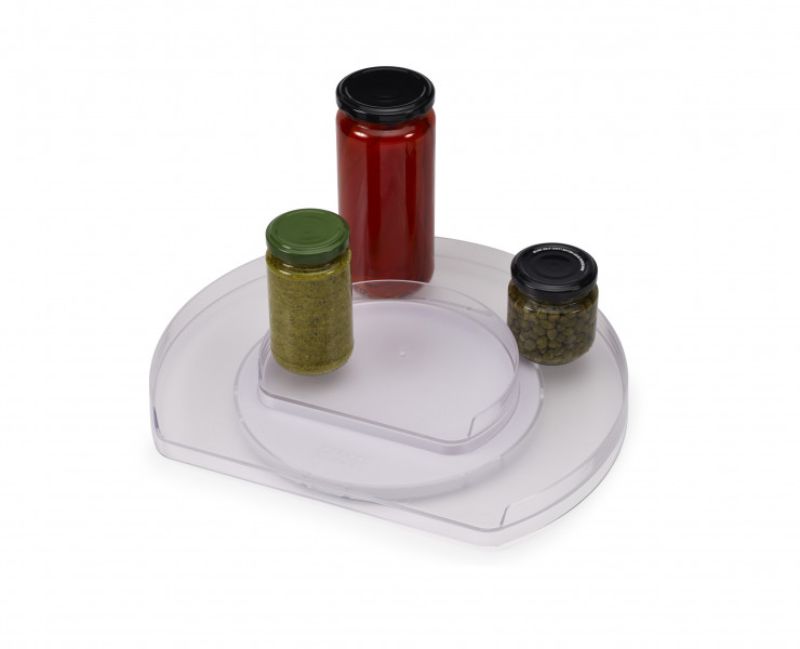 Joseph Joseph FridgeStore Rotating Organiser with 360-degree base for easy access and tiered design for better visibility.
