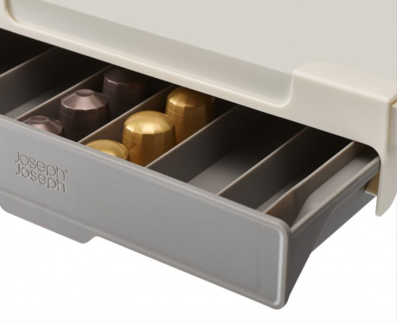 Joseph Joseph CupboardStore Coffee Pod Drawer neatly organizes up to 30 Nespresso® pods under cupboard shelves, saving countertop space.