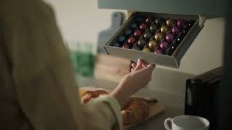 Joseph Joseph CupboardStore Coffee Pod Drawer for neat storage of up to 30 Nespresso® pods, easily installed under shelves.