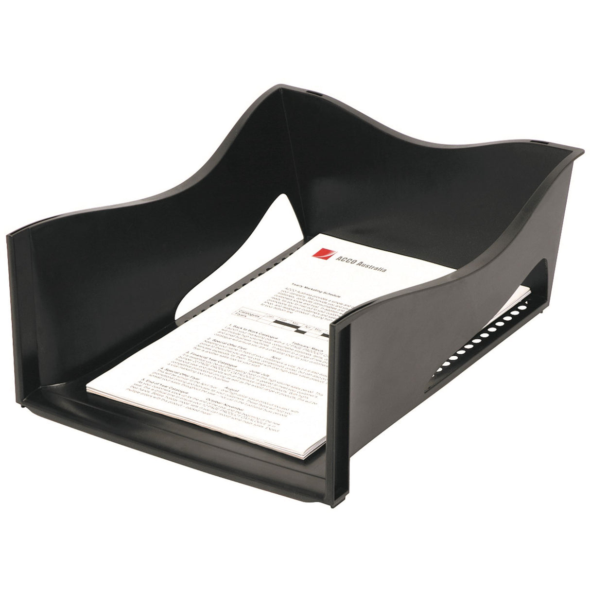 Marbig Enviro Jumbo Document Tray for A4 papers, eco-friendly, stackable, durable, dimensions 330mm x 300mm x 140mm.