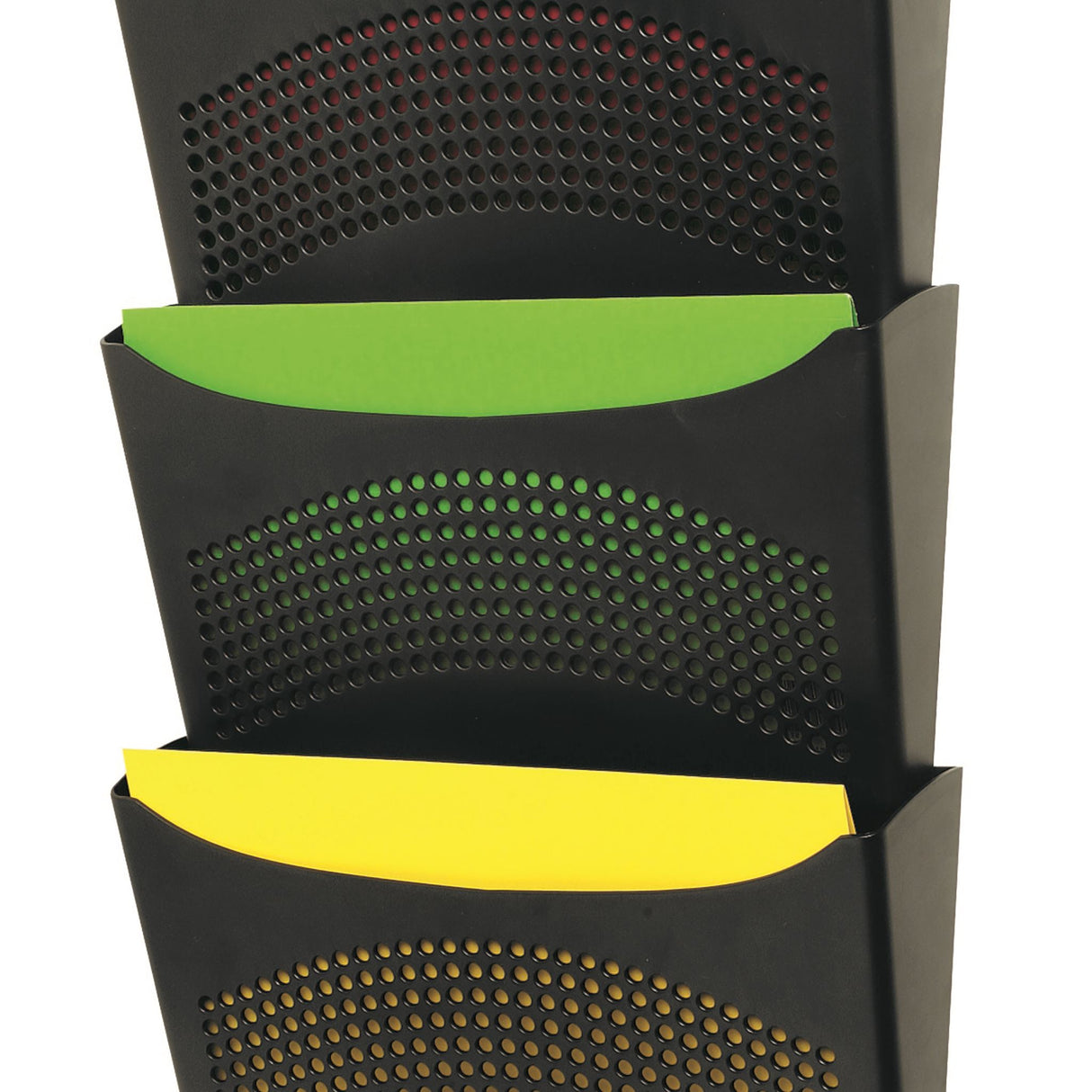 Marbig Enviro Wall Pocket with three compartments for organized document storage, made from eco-friendly materials.