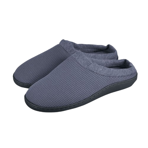 Mens Slippers Grey ' Slip On Medium (Size 9-10)