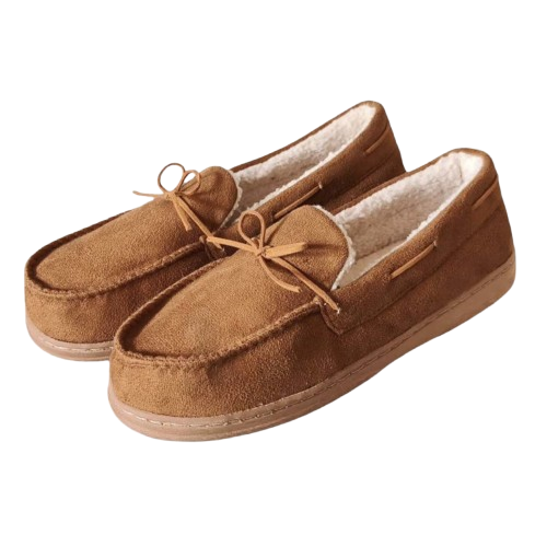 Womens Slippers Tan Full Back with Bow Medium (Size 9-10)